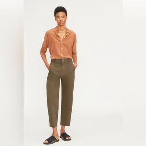 Everlane Utility Barrel Pant, Size 6, Dark Moss